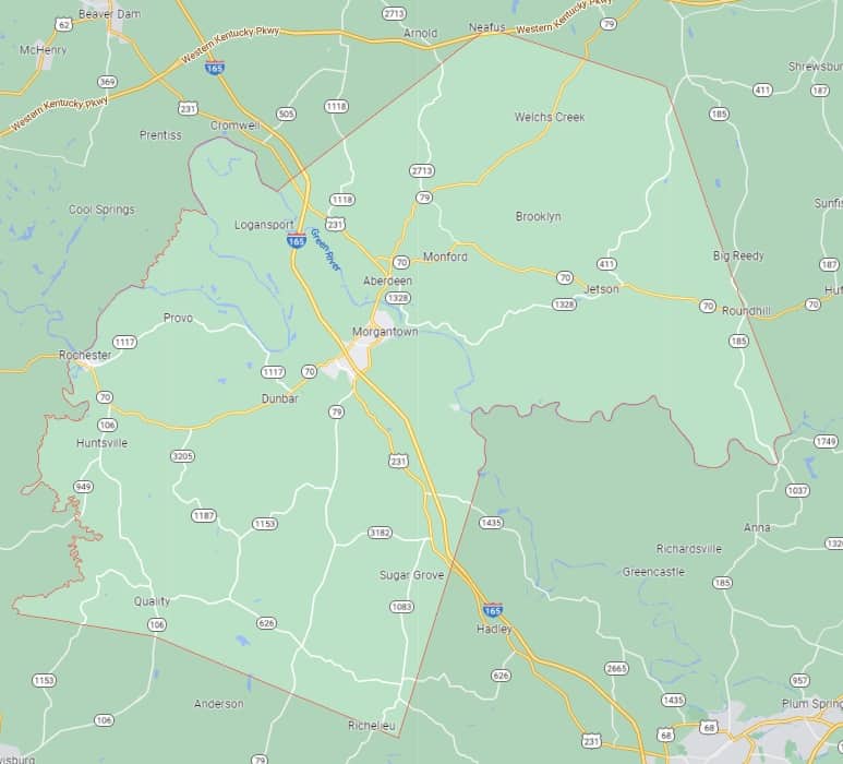 Sinkholes in Butler County, KY Kentucky Sinkholes Tony's Sinkhole Maps