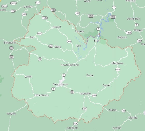 Sinkholes in Elliott County, KY Kentucky Sinkholes Interactive