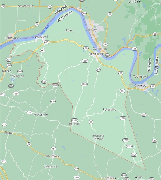 Sinkholes in Hancock County, KY Kentucky Sinkholes Tony's Sinkhole Maps