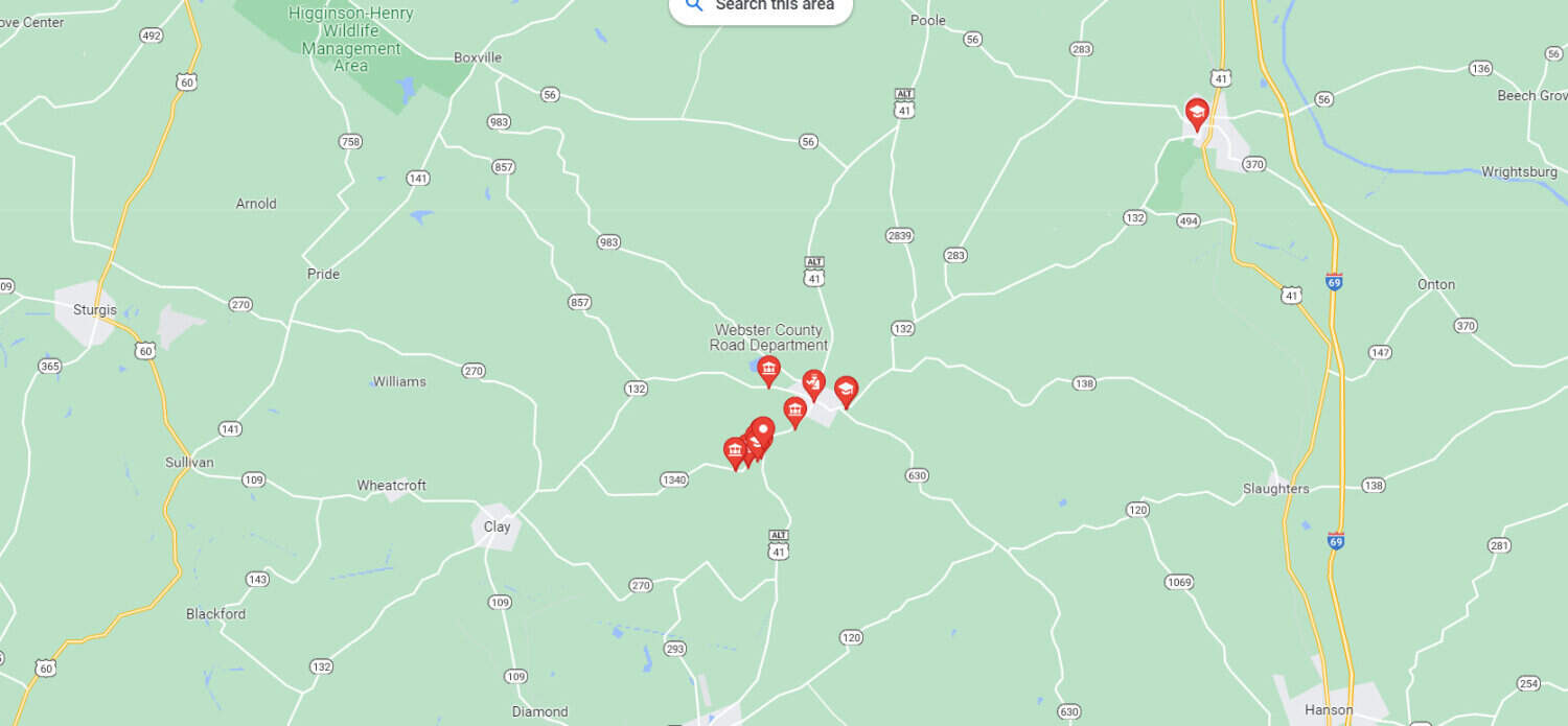 Sinkhole in KY 1340 closes road - Webster County | Interactive Sinkhole